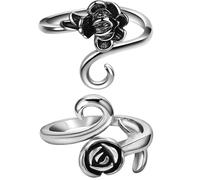 2 Pieces Crochet Rings for Crocheting Cute Yarn Guide Knitting Ring for Finger Adjustable Yarn Tension Ring Crochet Supplies