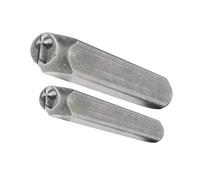2 Pieces Crosses Shaped Sturdy Steel Stamp Set Accessory for Jewelry Making and Crafting with 3MM Steel Punches Jewelry Making Tool