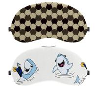 2 Pieces Cute Swim Ring Shark Sleep Mask, Eye Mask for Men Women, No Pressure Night Eye Cover, Breathable Sleeping Eye Mask, Light Blocking