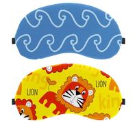 2 Pieces Cutee Cartoon King Lion Sleep Mask, Eye Mask for Men Women, No Pressure Night Eye Cover, Breathable Sleeping Eye Mask, Light Blocking