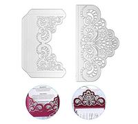 2 Pieces Cutting Dies Embossing Dies Metal Die Cutting Dies Frames Wedding Invitation Dies Craft Dies for Card Making Scrapbook Invitation Paper Card