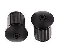2 Pieces Cycling Handlebar Plugs Aluminum Alloy Adjustable Handlebar Bike Bar Ends for Mountain Bike BMX MTB for 18-20mm Handlebars (Black)