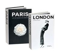 2 Pieces Decorative Book Storage Box, Fake Book, Book Model Box, Decorative Storage Box, Decorative Book with Storage Space, Book Decoration, Suitable for Living Room, Bedroom and Other Places