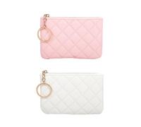 2 Pieces Diamond Pattern Wallet, Women's Wallet, Pu Leather Wallet, Portable Wallet, Short Wallet
