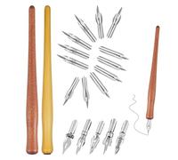 2 Pieces Dipping Pens, 10 Pieces Nibs, 5 Pieces Fancy Pen Nibs, Retro Painting Brushes, Calligraphy Tools, Diy Art Accessories.