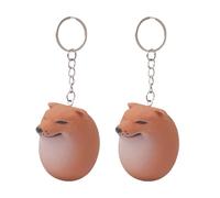2 Pieces Dog Egg, Funny Adorable Dog Egg Toy, Compact Dog's Head And Eggs-shaped Toy, Reusable Dogs Keychain Charm Bag Decoration For Car Children Teenager Women Men