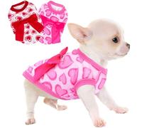 2 Pieces Dog Sweater for Small Dogs XXS Dog Clothes Chihuahua Puppy Sweaters Heart Teacup Chihuahua Yorkie Puppy Clothes XXS Pet Sweater (Heart, X-Small)