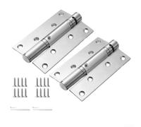 2 Pieces Door Hinges For Room And Wooden Doors, Brushed Stainless Steel With Removable Pins Providing Reversible Left Or Right Hand Door Installation