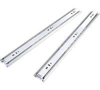 2 Pieces Drawer Guides, Load Capacity 45 Kg, with Ball, Side Mounting, Metal, Three-Section Mute, for Furniture, Dressers or Cabinets(55cm/22inches)