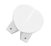 2 Pieces Drawer Pulls Half Circle,Decorative Semi Circle Door Knobs Invisible Cabinet Knobs Aluminum Alloy,Cupboard Handle No Hole Punch Door Levers for Wardrobe (110mm,White)