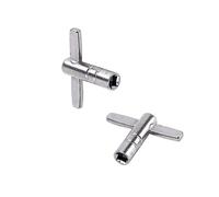 2 Pieces Drum Zinc Alloy T Shaped Wrench Snare Drums Head Tuning Considerate Design Percussion Spanner Tool Spare Parts Hardware