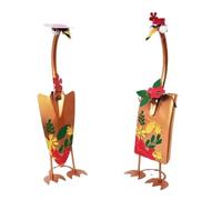 2 Pieces Duck Metal Outdoor Decorations, Pair Duck Shovels Ornaments Shovel Ornaments Duck Garden Statues Hand Painted Iron Art Outdoor Garden Duck Shovel Decoration
