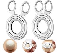 2 Pieces Egg Cutter Topper Stainless Steel Hard Boiled Egg Cutters Eggshell Scissor Opener for Kitchen Tool Supply