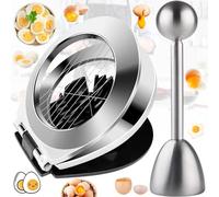 2 Pieces Egg Slicer for Hard Boiled, Egg Slicer Cutter, Egg Cracker and Egg Opener, Great for Making Salads and Sandwiches, Cooking Sauces, Pizza