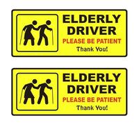 2 Pieces Elderly Driver Stickers, Car Stickers, Please Be Patient Stickers, Interesting Sticker Decorations, Gifts For The Elderly