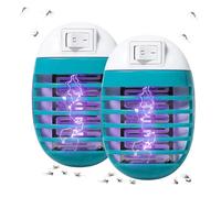 2 Pieces Electric Fly Catcher Indoor Fly Zapper Plug In With UV Light | Lamp Electric Swatter Zapper,ins-ect, For Home Indoor And Outdoor