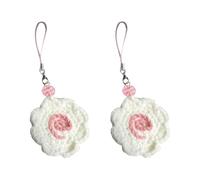 2 Pieces Elegant Thread Woven Phone Chain Holder Hand Woven Fish Roll Bag Decorative Accessories Eye-catching Travel Accessories for Commuting or Traveling