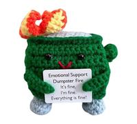 2 Pieces Emotional Crochet Fire | Fire Crochet Dolls | Cute Fire Plush | Emotion Support Crochet Dolls | Fire Desk Accessories