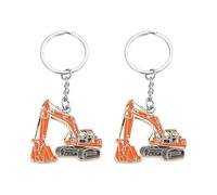 2 Pieces Excavator Keychains, Creative Cartoon Keychains, Metal Keychains, Interesting Keychains, Gift Keychains