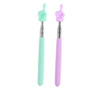 2 Pieces Extendable Finger Pointer Sticks Telescopic Teachers Finger Pointer Green Violet