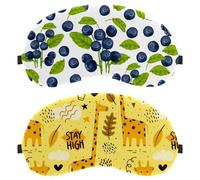 2 Pieces Eye Mask for Side Sleeper, Giraffe Animal Cute Sleeping Mask, Sleep Eye Mask, Soft Eye Shade Cover for Travel, Nap, Plane, Light Blocking