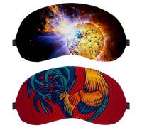 2 Pieces Eye Mask for Side Sleeper, Sleeping Mask, Sleep Eye Mask, Cute Animal Rooster Chicken Soft Eye Shade Cover for Travel, Nap, Plane, Light Blocking