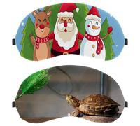2 Pieces Eye Mask for Side Sleeper, Tortoise Animal Funny Cute Turtle Sleeping Mask, Sleep Eye Mask, Soft Eye Shade Cover for Travel, Nap, Plane, Light Blocking