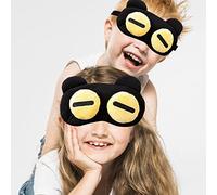 2 Pieces Eye Mask for Sleeping Kids Funny, 100% Blackout Sleeping Mask with Adjustable Strap, Eye Mask Kids Soft Funny for Travel/Night Sleeping/Office Rest/Nap.