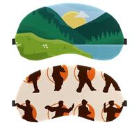 2 Pieces Eye Mask, Sleep Mask for Side Sleeper, Tai Chi Pattern Soft Sleeping Eye Mask for Women Men, Complete Light Blocking, Zero Pressure Night Blindfold