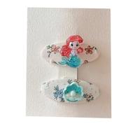 2 pieces, fabric hair clips, sweet and cute handmade, mini hair clips Mermaid