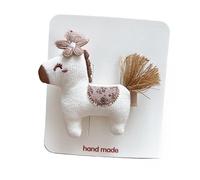 2 pieces, fabric hair clips, three-dimensional sweet and cute, handmade mini hair clips Horse