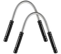 2 Pieces Facial Hair Remover Spring Eyebrow Face Epilator Threading Tool Remove Hair from Upper Lip, Chin, Cheeks and Neck for Women Men, Black