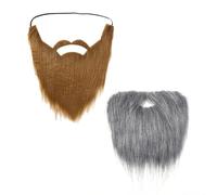 2 Pieces Fake Beard, Beard Show Prop, Self-Adhesive Artificial Beard, Hippie Fake Beard, Big Beard, Holiday Party, Cosplay Beard Prop