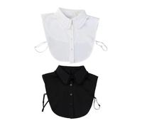 2 Pieces Fake Collars, Removable Shirt Collars, Classic Fashion Collars For Women, Reusable Fake Collars, Apparel Decorative Collars.