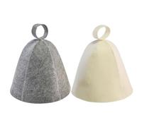2 Pieces Felt Shower Cap, Felt Sauna Cap, Sauna Cap with Hanging Loop, Unisex Sauna Cap, Sauna Bath Cap, Bath Felt Cap, Suitable for Sauna, Hot Springs