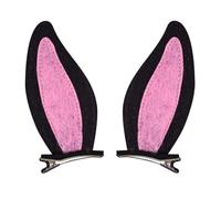 2 Pieces Felts Rabbits Hair Clip For Women Girls Lightweight Nonslip Accessories Cartoon Hairpin Daily Use Secure Grip Clip Active Wear