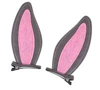 2 Pieces Felts Rabbits Hair Clip For Women Girls Lightweight Nonslip Accessories Cartoon Hairpin Daily Use Secure Grip Clip Active Wear