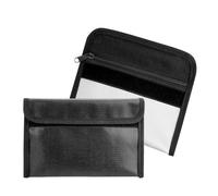 2 Pieces Fireproof Document Bag,21 x 14 cm Fireproof Money Bag,High Temperature Resistance up to 1371 °C,Waterproof Safe Storage Bag with Zipper,Cash Pouch for Passport,ID Cards and Certificates