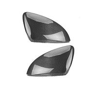2 Pieces, Fits for VW, for Golf, MK7 7.5 GTI 7 7R Mirror Covers Caps RearView Mirror Case Cover Carbon Look Bright Black Matte Chrome Cover side wing rearview mirror cover(Matte Chrome)(Carbon Lo