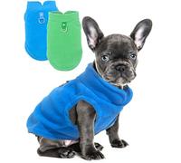 2 Pieces Fleece Dog Sweaters for Small Dogs Male, with Leash Ring, Warm Pet Sweater Fall Winter Thick Clothes Coat for Chihuahua, French Bulldog, Dachshund, XL