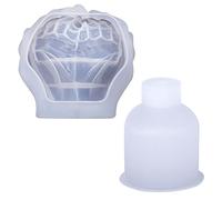 2 Pieces Flexible Planter Vase Cements Silicone for Hand-Making Plant Flowerpot Cement Casting Molds for Concrete