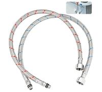 2 Pieces Flexible Tap Connector Tap Tails,500mm Stainless Steel Hose Pipe,M10X G3/8 BSP Flexi Pipe, Braided Monobloc Tap Mixer Connectors for Kitchen Sink,Bathroom Hot and Cold Water Systems