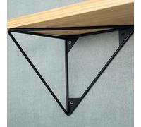 2 Pieces Floating Shelf Bracket Iron,Hanging Angle Brackets for Decoration Cabinet Furniture Support,Triangle Scaffold Boards Tripod Metal Shelf Fixed Support Wall Mounted(I,15cm)