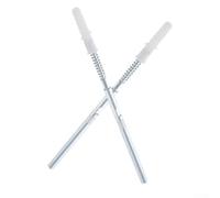 2 Pieces Floating Shelf Metal Brackets with Screws for Invisible Wood Shelves Installation, 8mm Diameter in Silver Color, Supports Up to 30 lbs Each Bracket for Home and Office Use(8*200MM)
