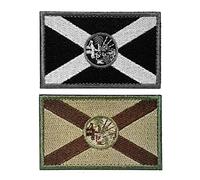 2 Pieces Florida State Tactical Flag Patch, Embroidered Fastener Hook & Loop Applique Emblem Patches for Attaching to Caps,Bags,Backpacks,Clothes,Vest,Travel,Tactical,Military