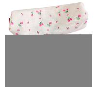 2 Pieces Flower Pencil Pouch, Floral Pencil Case, Cosmetics Storage, Cosmetic Bag Cute Pencil Bag, k-awaii Canvas Pencil Pouch, Portable Aesthetic School Supplies Stationery Organizer, for Girl Women