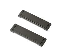 2 Pieces Flush Handles, Grey 128MM Hole Spacing Concealed Square Pull Ring Handles for Cabinet Doors with Screws, Suitable for Chest of Drawers.