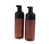 2 Pieces Foaming Soap Dispenser Pump Bottle Makeup Cosmetic Bottles 150ml Brown