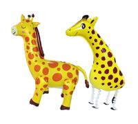 2 Pieces Foil Giraffe Balloons, Animal Helium Balloons, Standing Giraffe Balloons, Party Decoration Balloons, Walking Giraffe Balloons