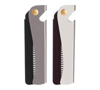 2 Pieces Foldable Beard Comb, Stainless Steel Folding Beard Comb, Portable Beard Comb, Professional Styling Comb For Men, Hairdressing Comb, Fine-Toothed Oil Comb